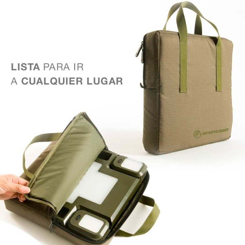 Proyector LED solar portátil ILU1500 10W con linternas y trípode