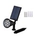 Foco solar jardín RGB 2W 7 colores intercambiables IP65 con sensor crepuscular