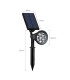 Foco solar jardín RGB 2W 7 colores intercambiables IP65 con sensor crepuscular
