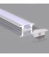 Perfil de aluminio empotrable 25x7 para tira LED - 2 metros