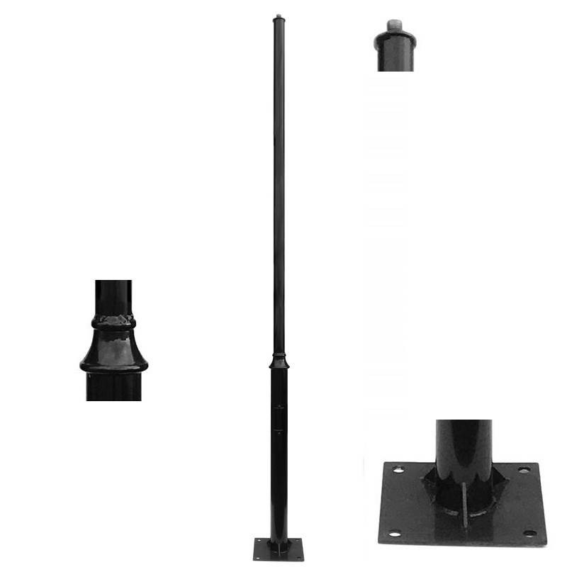 Columna REKA negro para farolas 3 - 4 metros
