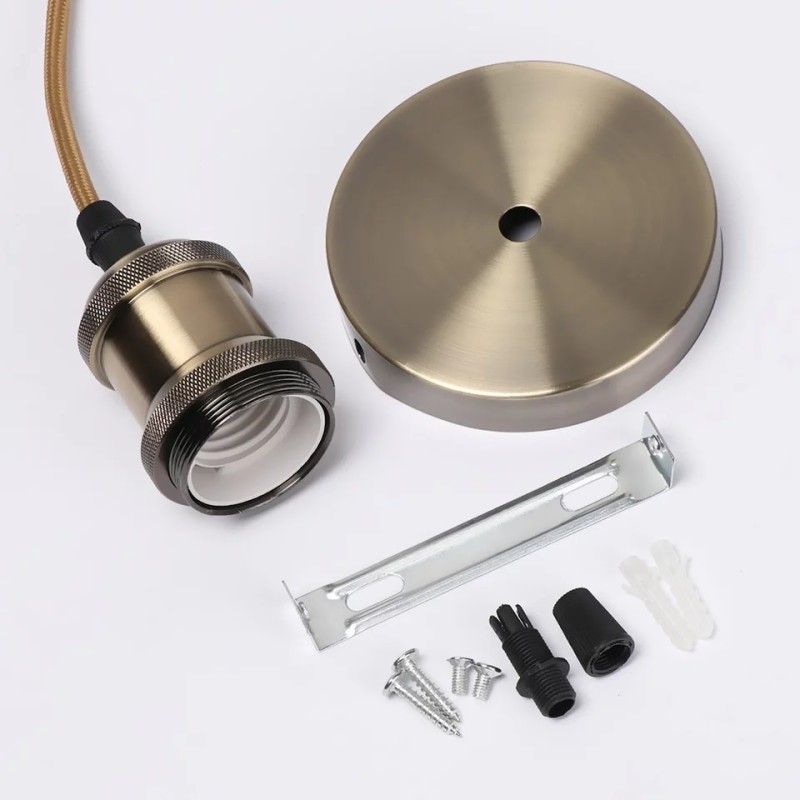 Lámpara colgante vintage casquillo E27 cable 1 metro