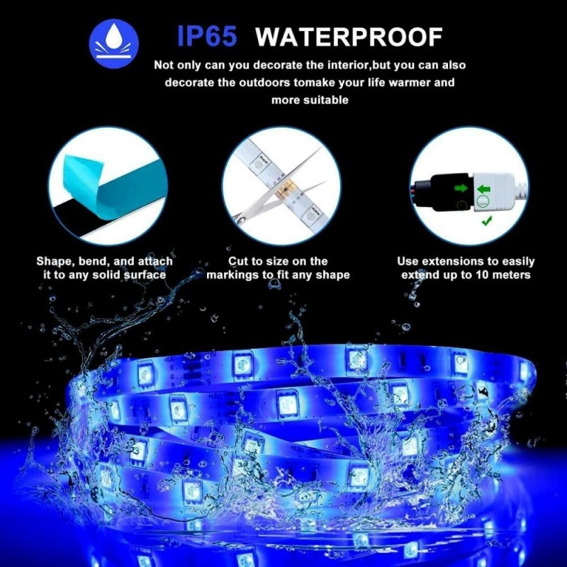 Tira LED 24W smart WiFi TUYA RGB+CCT control APP / Google Home / Alexa - 5 metros