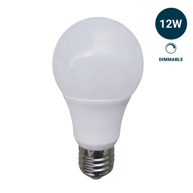 Bombilla LED E27 estándar A60 12W regulable 1200Lm