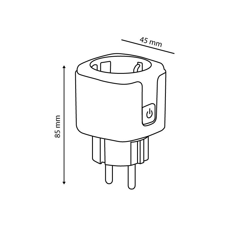Enchufe inteligente SMART WIFI TUYA 230V 16A compatible Google Home / Alexa