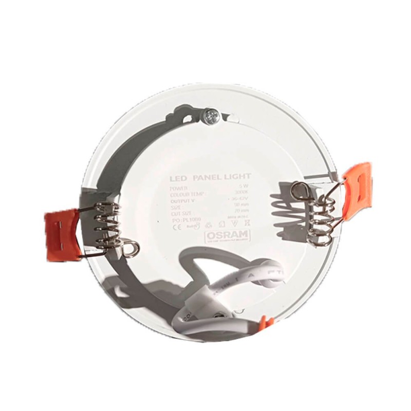 Placa downlight LED slim circular 5W chip OSRAM 450Lm