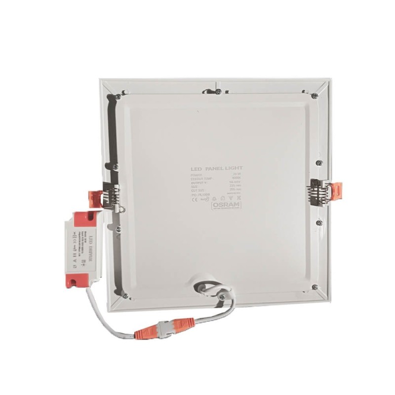 Placa downlight LED slim cuadrada 20W chip OSRAM 1800Lm