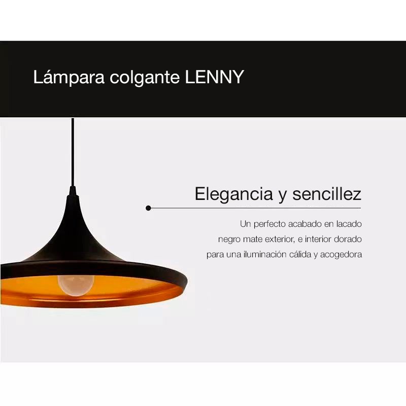 Lámpara colgante de techo vintage LENNY E27