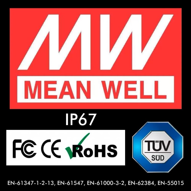 Fuente de alimentación PRO MEANWELL 5V 25W 5A IP67 LPV-35-5