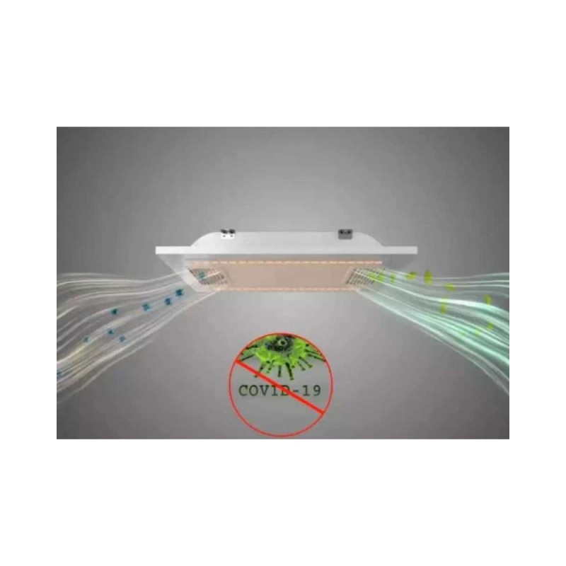 Panel LED 30W 60x60cm con purificador de aire HEPA13 + UV-C Philips germicida