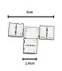 Conector de presión T 90º para tiras LED monocolor / RGB