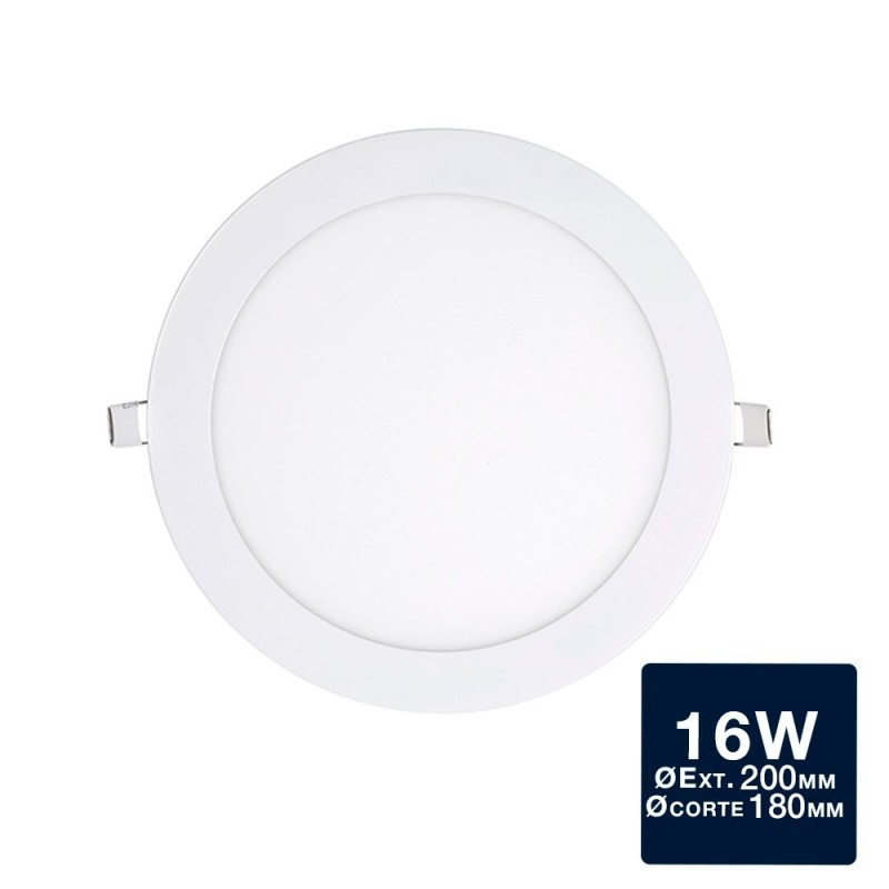 Placa downlight LED slim 16W Ø200mm 1280Lm IP20