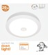Plafón superficie LED circular 20W CCT chip OSRAM con sensor de movimiento