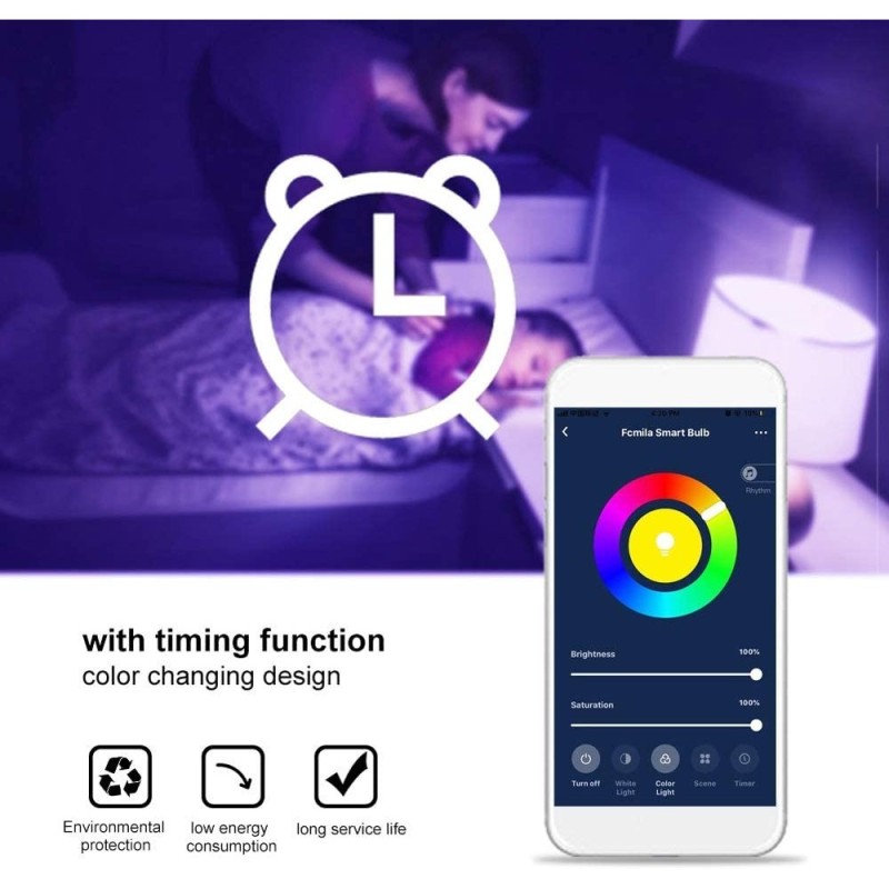 Bombilla LED 10W E27 RGB+CCT Smart WiFi 806Lm