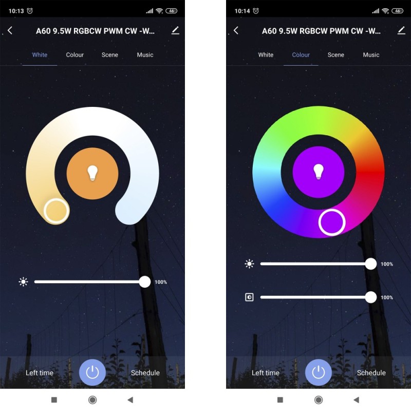 Ampoule LED 10W E27 RGB+CCT Smart WiFi 806Lm