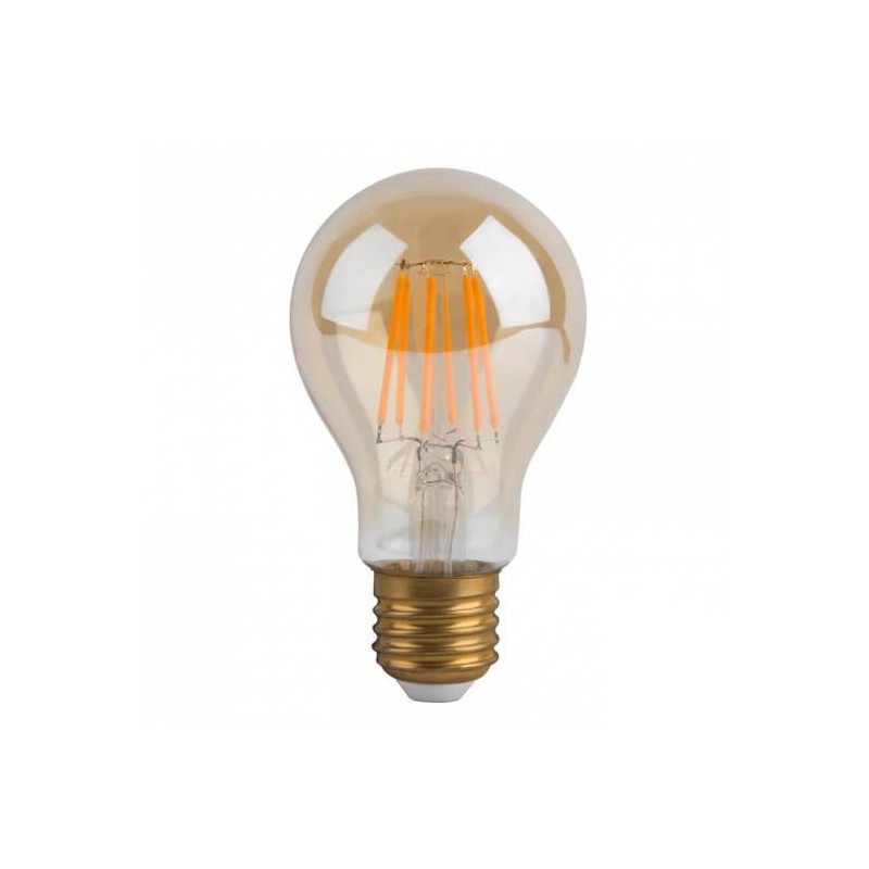 Bombilla LED estándar E27 A60 7W filamento gold 2700K Regulable 840Lm