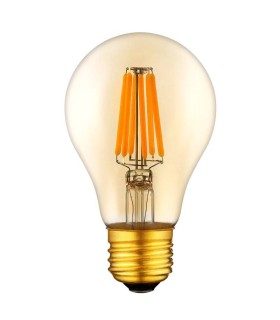 Bombilla LED estándar E27 regulable A60 8W filamento gold 2200K 950Lm