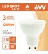 Ampoule LED GU10 6W puce OSRAM 100° 600Lm
