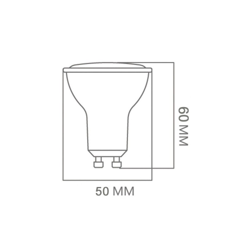 6W GU10 100º OSRAM Chip LED Bulb 600Lm