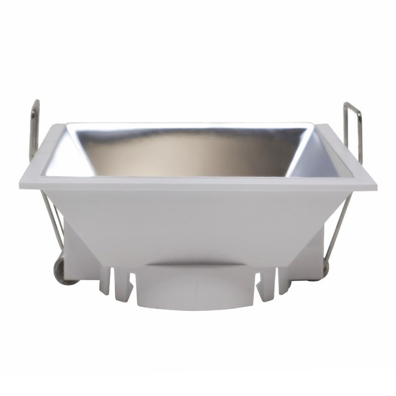 Aro embellecedor cuadrado GRIS para bombilla LED GU10/MR16 - UGR19