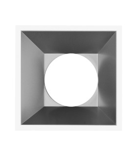 Anello quadrato GRIGIO per lampadina LED GU10/MR16 - UGR19