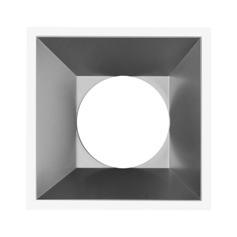 Anello quadrato GRIGIO per lampadina LED GU10/MR16 - UGR19