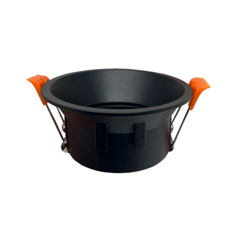 Anello Inclinabile circolare da incasso Nero per lampadine GU10/MR16