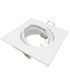 Anello inclinabile quadrato BIANCO per lampadina LED GU10/MR16