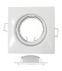 Anello inclinabile quadrato BIANCO per lampadina LED GU10/MR16