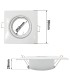 Aro downlight cuadrado basculante BLANCO para bombilla LED GU10/MR16