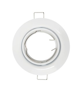 Anello inclinabile rotondo BIANCO per lampadina LED GU10/MR16