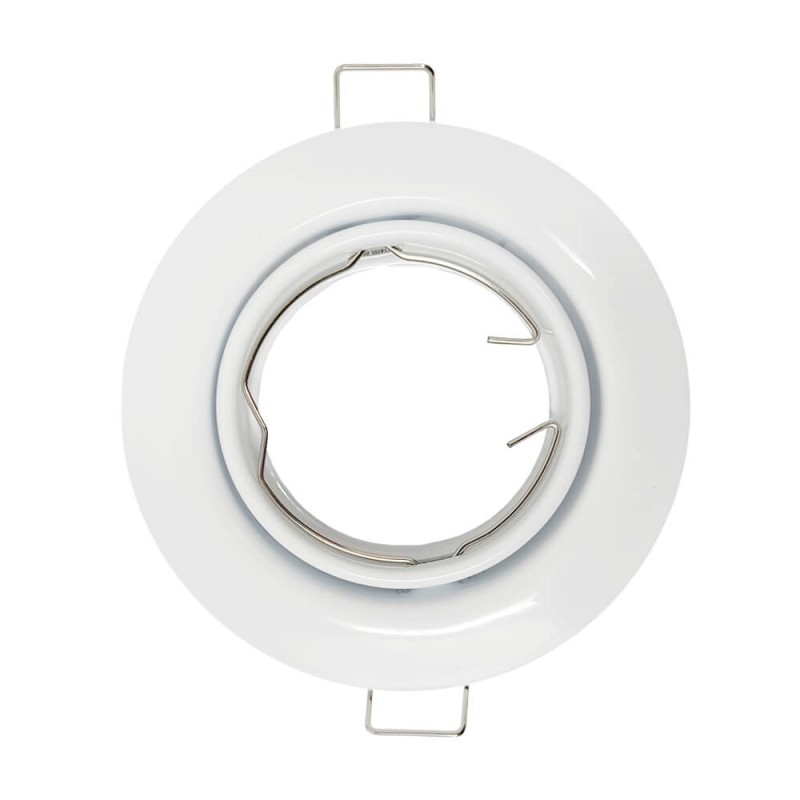 Tiltable Round White Recessed Downlight GU10 Ring for LED Bulb GU10/MR16