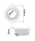 Tiltable Round White Recessed Downlight GU10 Ring for LED Bulb GU10/MR16