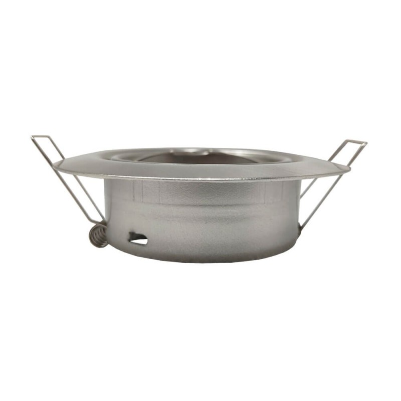 Anello Incassatto Basculante Tondo Nickel satinato per lampadina LED GU10/MR16