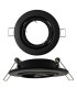 Tiltable Round Black Recessed Downlight GU10 Ring for LED Bulb GU10/MR16