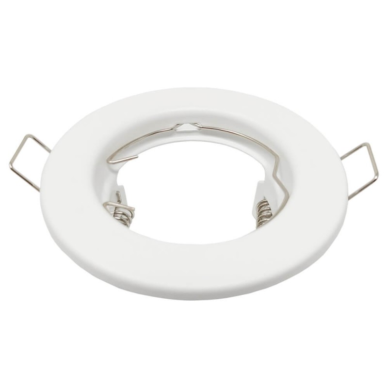 Pack 2 pcs. - Fixed Round White Recessed Downlight GU10 Ring for LED Bulb GU10/MR16