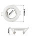 Pack 2 uni - Anneau Encastrable Rond Fixe Blanc pour ampoule LED GU10/MR16