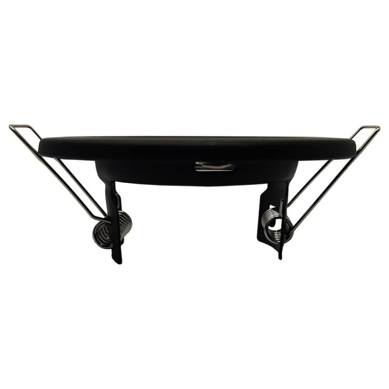 Pack 2 uni - Aro redondo fijo Negro para bombilla LED GU10/MR16