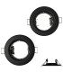 Pack 2 uni - Anello Incassato Rotondo Fisso Nero per lampadina GU10 MR16 LED