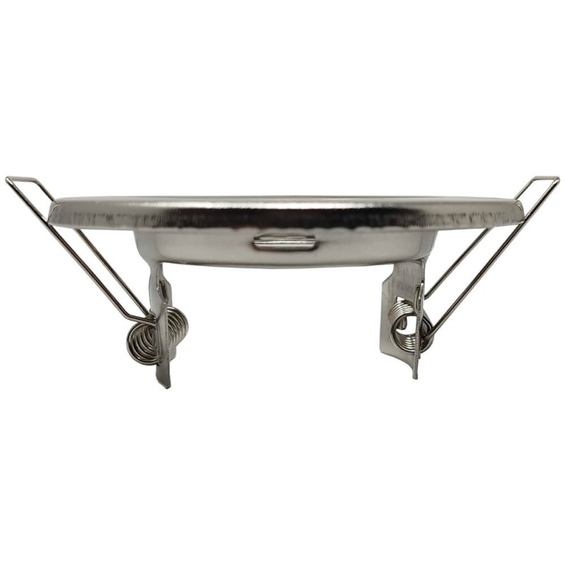 Pack 2 uni - Anello Incassatto Rotondo Fisso Nichel per lampadina GU10 MR16 LED