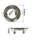 Pack 2 uni - Aro Downlight Redondo Fijo Níquel para bombilla LED GU10/MR16
