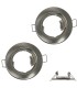 Pack 2 uni - Anello Incassatto Rotondo Fisso Nichel per lampadina GU10 MR16 LED