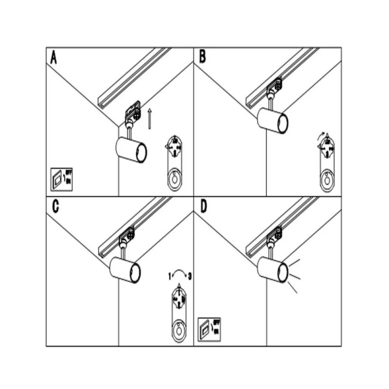 DESCATALOGADO // Foco LED carril monofásico 30W chip BridgeLUX negro 3600Lm