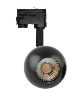 Foco carril trifásico LED DESIGN 10W cromado negro 24º 1000Lm