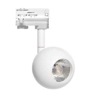 Foco carril trifásico LED DESIGN 10W blanco 24º 1000Lm