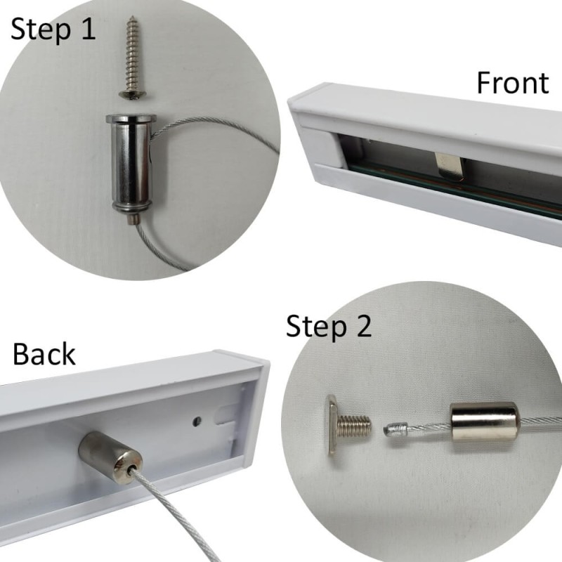 Kit de suspension pour rail monophasé - 1 mètre