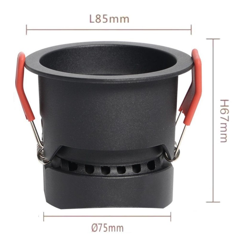 Foco empotrable LED 5 a 12W Negro CCT Seleccionable UGR11 1200Lm