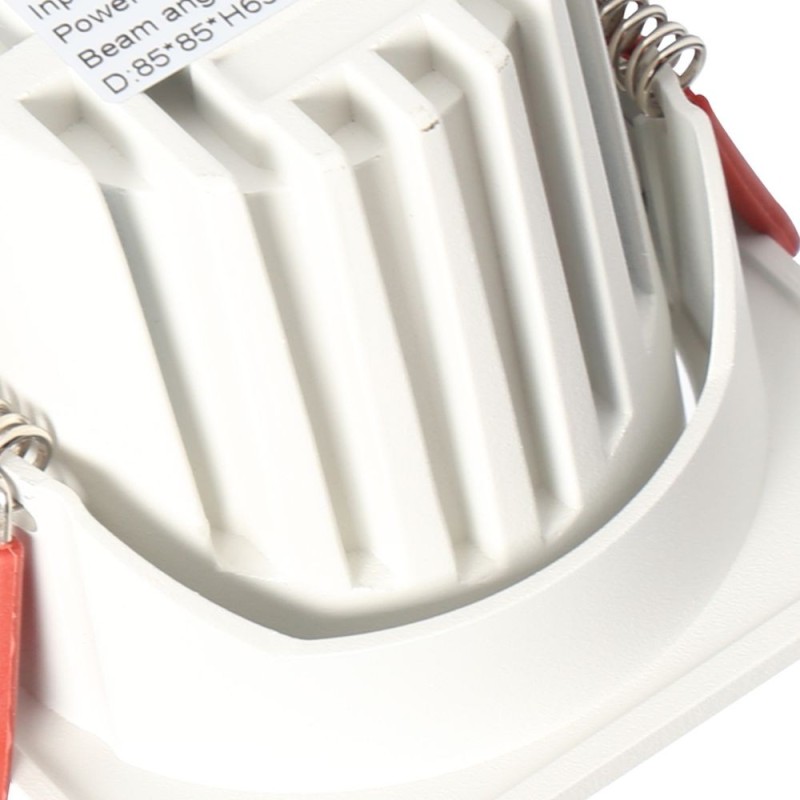 Spot encastrable LED carré Blanc 5 à 12W CCT Sélectionnable UGR11 1200Lm