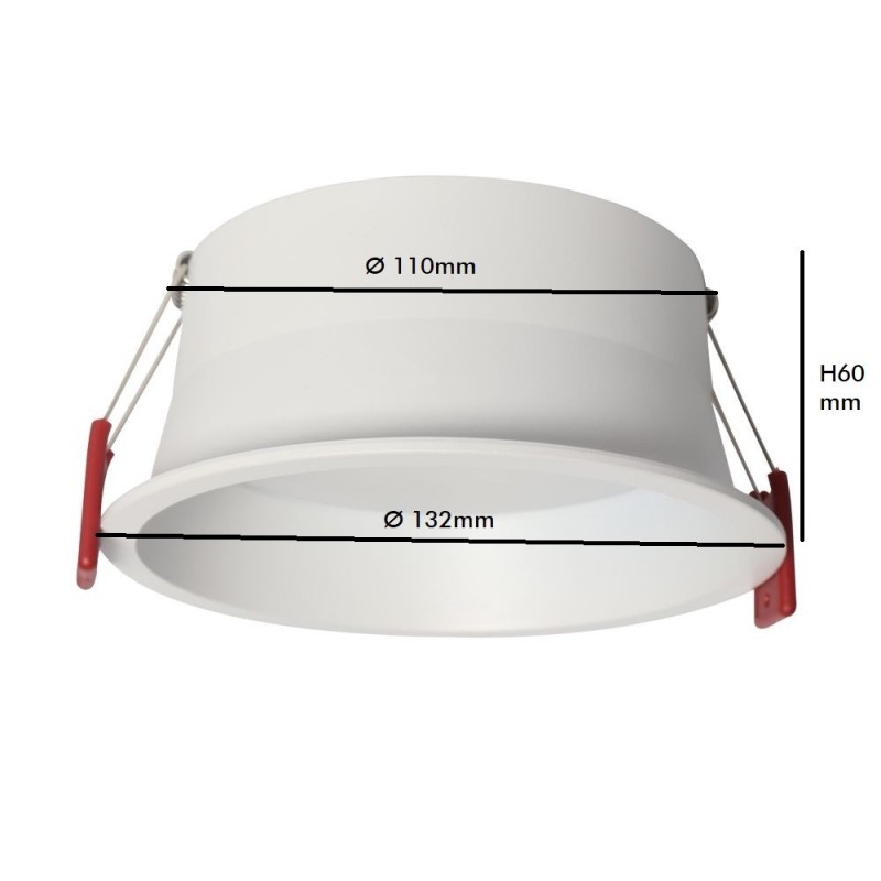 Faretto da incasso LED 18W CCT Selezionabile chip OSRAM UGR17 IP54 1980Lm