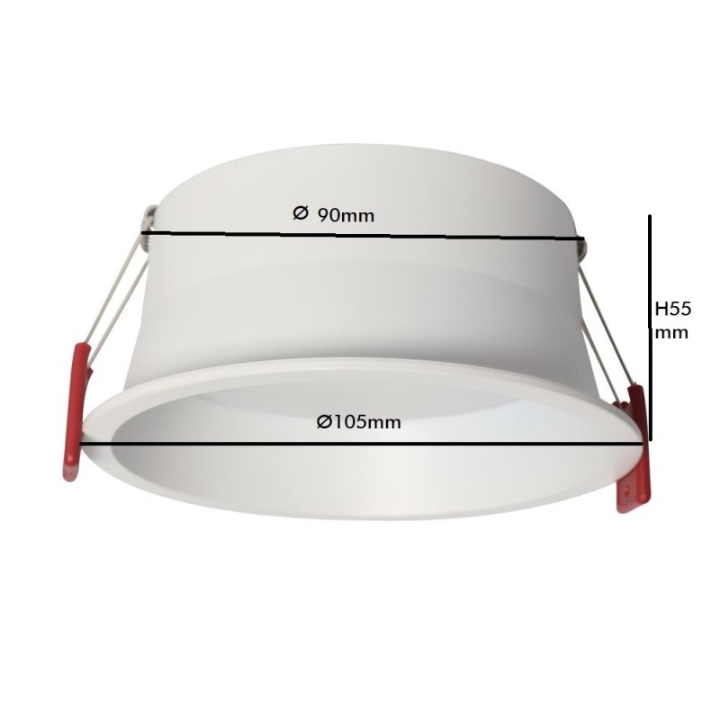 12W Recessed Selectable CCT LED Spotlight OSRAM Chip IP54 1320Lm